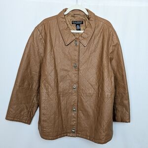 Dialogue Quilted Leather Coat